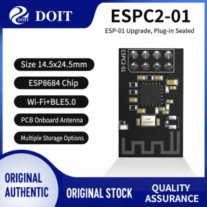 Espressif ESP32-C2 ESPC2-01 Module, Wi-Fi + Bluetooth, ESP8266 ESP-01 Pin Compatible