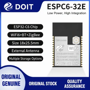 Espressif ESP32-C6 Series ESPC6-32E Module, Wi-Fi/Bluetooth/Zigbee, Compatible with Mainstream C6 Modules