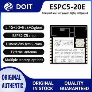 Espressif ESP32-C5 ESPC5-20E Module, Wi-Fi 6 2.4 GHz + 5 GHz + BLE, Compatible with C3-20E Modules
