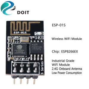 ESP-01S ESP8266 Serial-to-Wi-Fi Wireless Transparent Transmission Module, Factory Direct