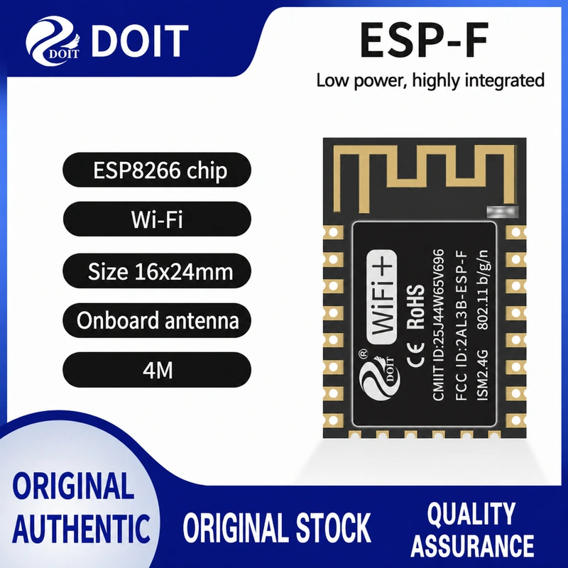 ESP-F Wireless Wi-Fi Serial Transparent Transmission Module, Compatible with ESP-12E/ESP-12F, SRRC/CE/FCC Certified