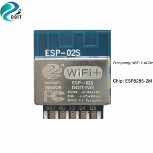ESP-02S Wi-Fi Module, ESP8266 Compatible, FCC/CE Certified, Industrial Grade, Factory Direct