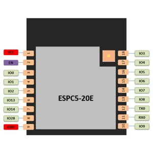 Espressif ESP32-C5 ESPC5-20E Module, Wi-Fi 6 2.4 GHz + 5 GHz + BLE, Compatible with C3-20E Modules - Image 3