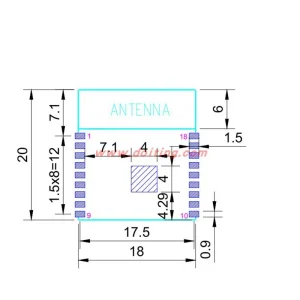 ESP-WROOM-02 Wi-Fi Module, ESP8266 Serial-to-Wi-Fi, Industrial Grade, Espressif 02D - Image 3