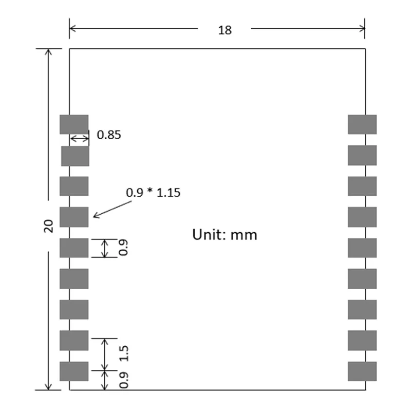 Espressif ESP32-C5 ESPC5-20 Module, Wi-Fi 6 2.4 GHz + 5 GHz + BLE, Compatible with C3-20 Modules