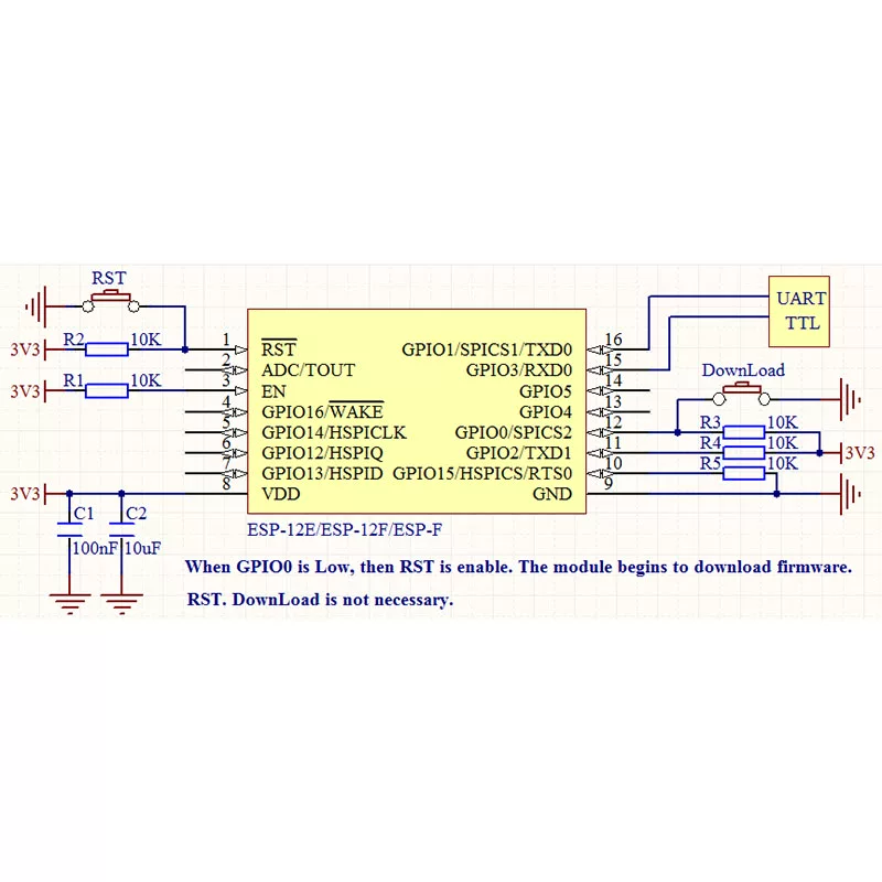 ESP-F Wireless Wi-Fi Serial Transparent Transmission Module, Compatible with ESP-12E/ESP-12F, SRRC/CE/FCC Certified