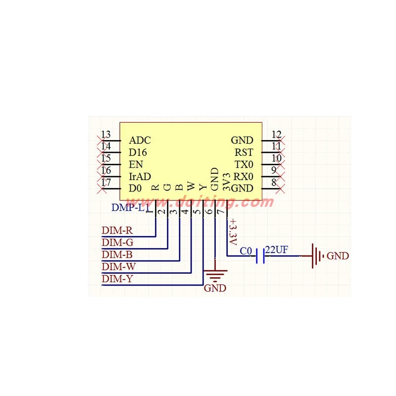 DT-LIGHT Wi-Fi Smart Lighting Module, Compatible with Amazon Alexa, Tmall Genie, Baidu, Xiaomi and Google