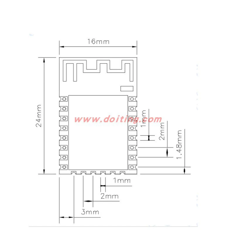 ESP-12E ESP8266 Serial Wi-Fi Transparent Transmission Module, Industrial Grade, Custom Logo Available