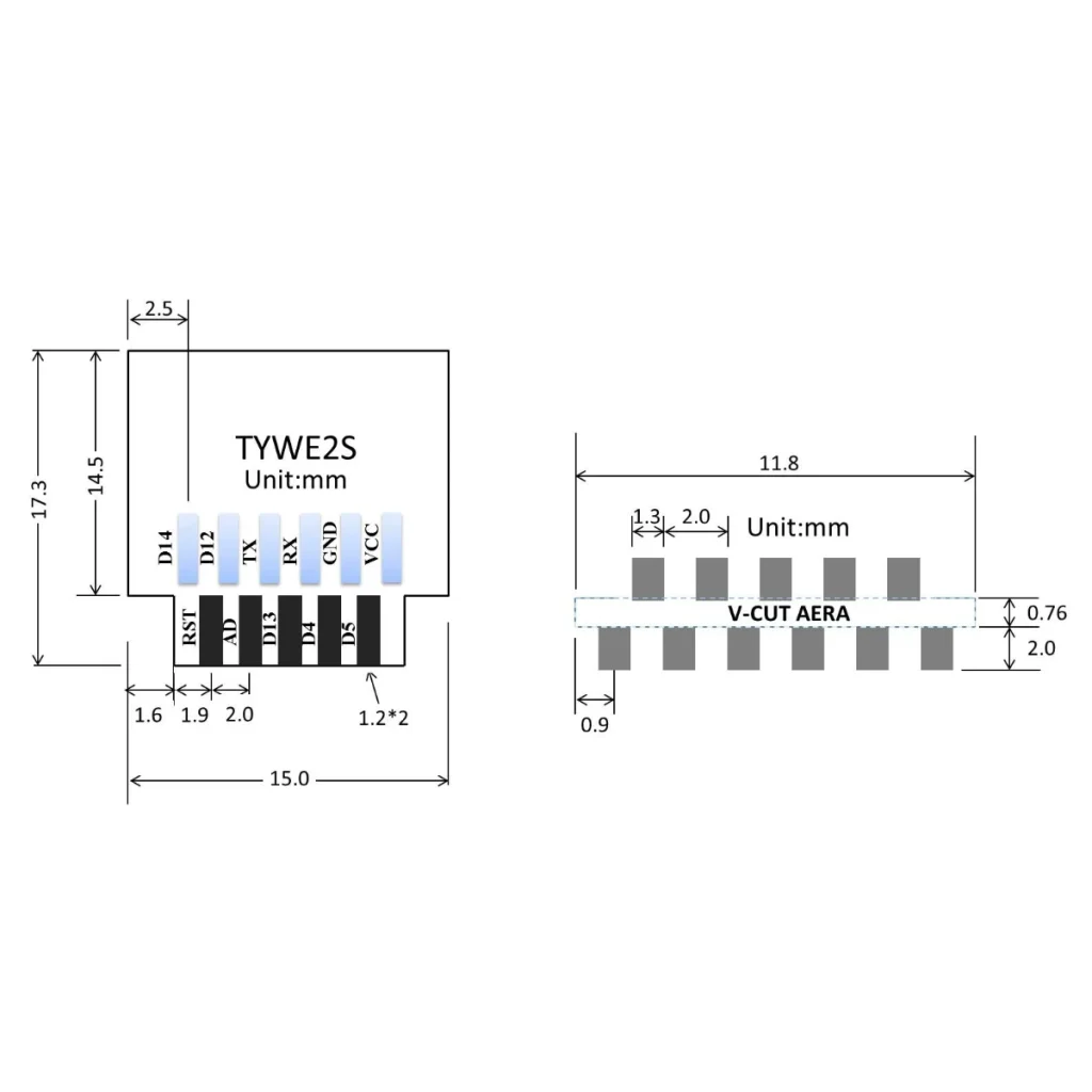ESP-02S Wi-Fi Module, ESP8266 Compatible, FCC/CE Certified, Industrial Grade, Factory Direct