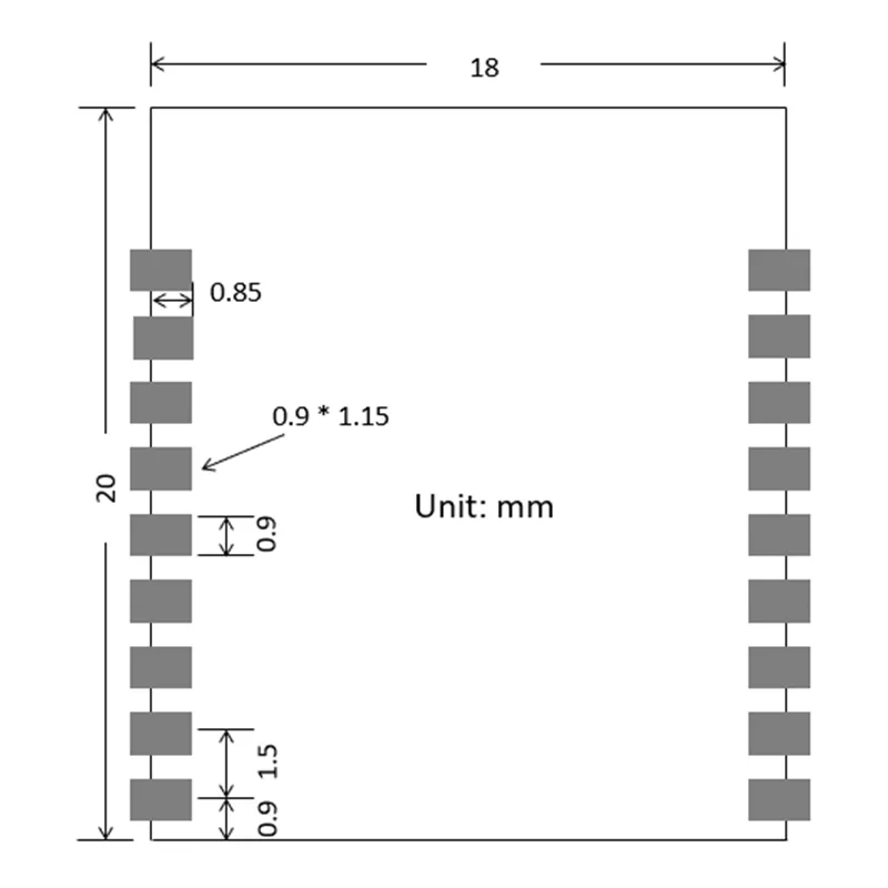 Espressif ESP32-C5 ESPC5-20E Module, Wi-Fi 6 2.4 GHz + 5 GHz + BLE, Compatible with C3-20E Modules