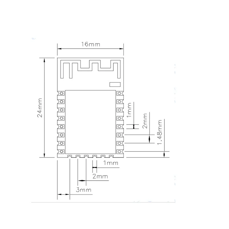 ESP-F Wireless Wi-Fi Serial Transparent Transmission Module, Compatible with ESP-12E/ESP-12F, SRRC/CE/FCC Certified