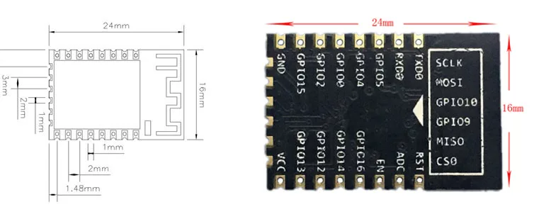 ESP-F Wireless Wi-Fi Serial Transparent Transmission Module, Compatible with ESP-12E/ESP-12F, SRRC/CE/FCC Certified - translated product detail 5
