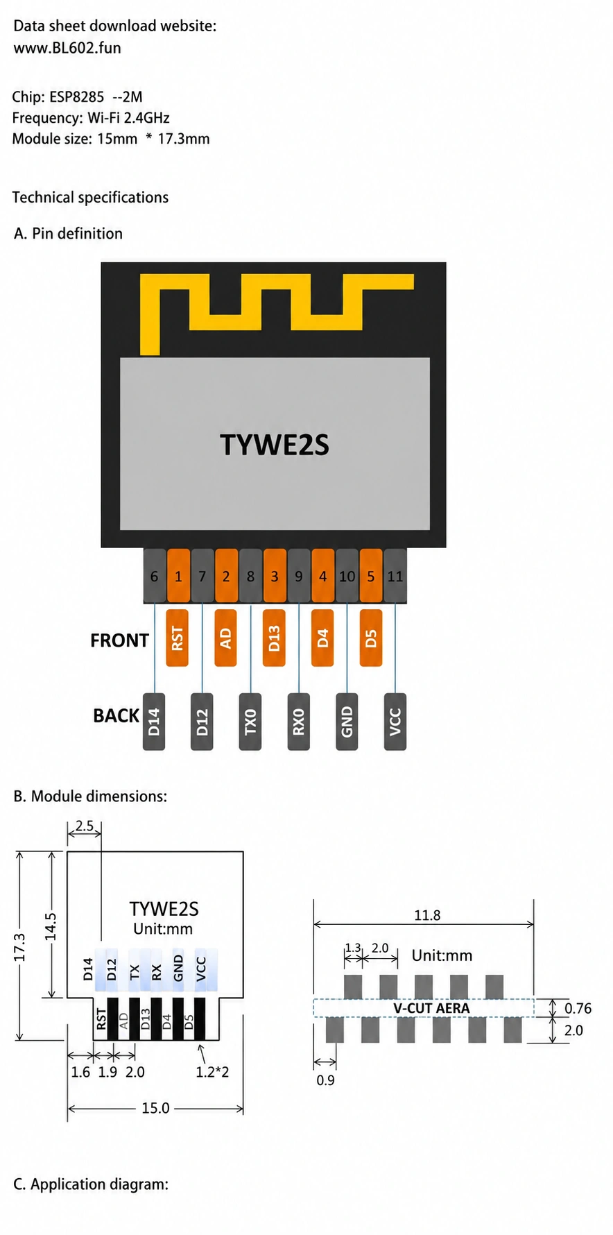 ESP-02S Wi-Fi Module, ESP8266 Compatible, FCC/CE Certified, Industrial Grade, Factory Direct - actual translated Taobao detail panel 1