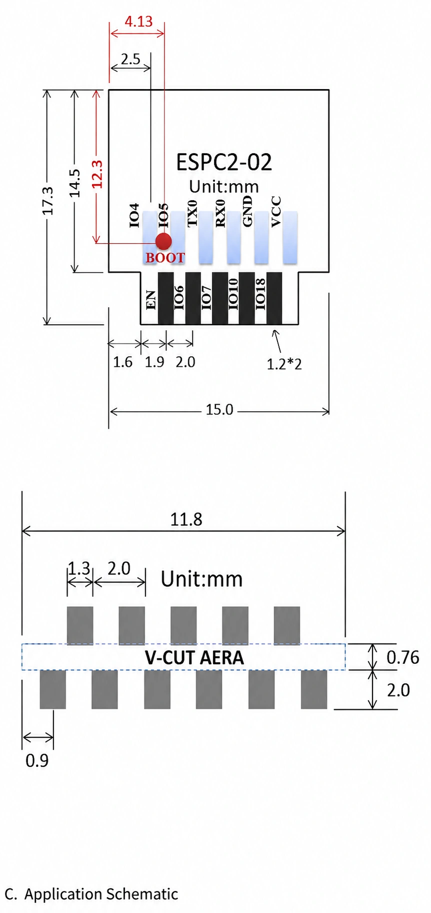 Espressif ESP32-C2 Series ESPC2-02 Module, Wi-Fi + Bluetooth, Compatible with 03-Series Modules - actual translated Taobao detail panel 2