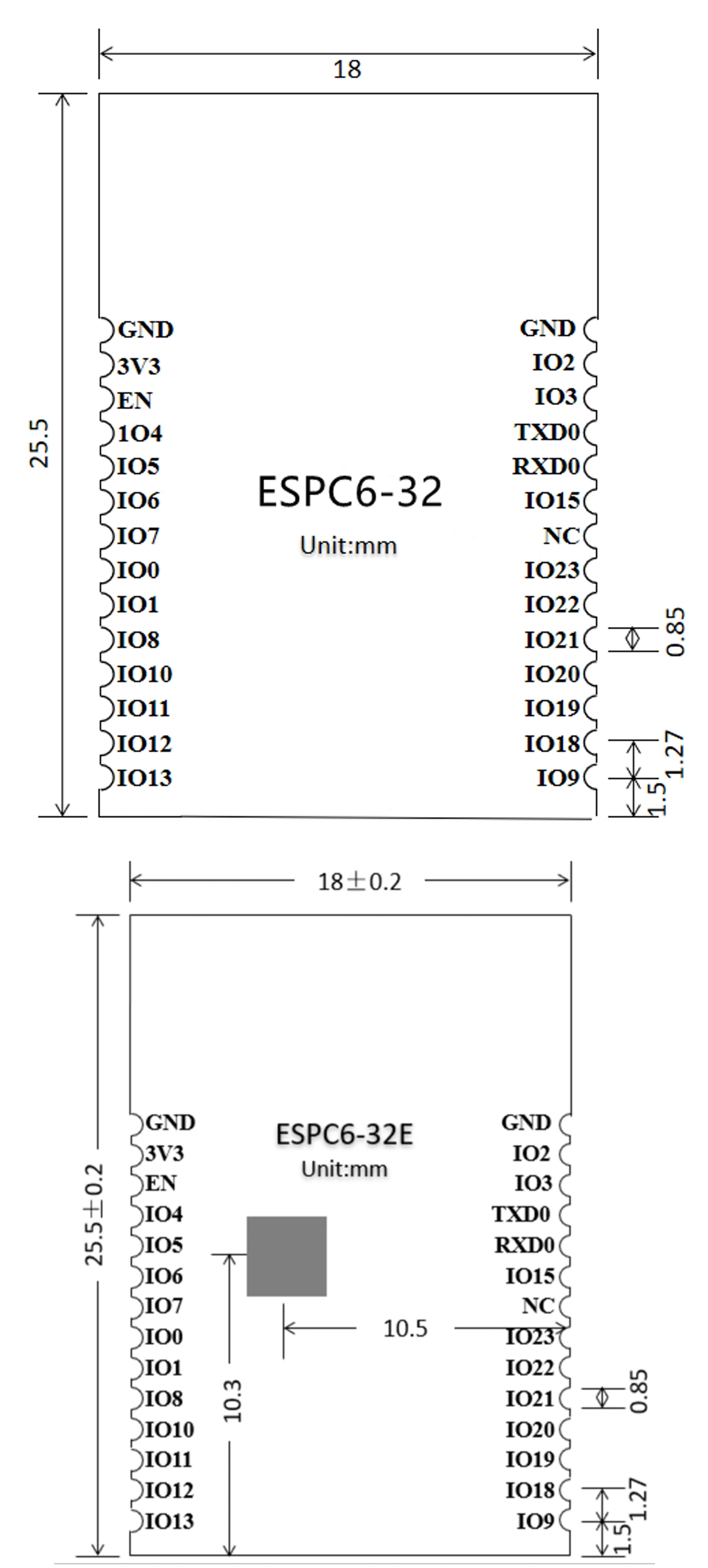 Espressif ESP32-C6 Series ESPC6-32E Module, Wi-Fi/Bluetooth/Zigbee, Compatible with Mainstream C6 Modules - actual translated Taobao detail panel 2