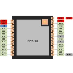 Espressif ESP32-C5 ESPC5-32E Module, Wi-Fi 6 2.4 GHz + 5 GHz + BLE, Compatible with C5-1U Modules - Image 3