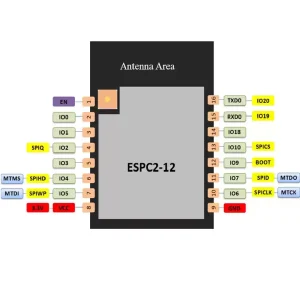 Espressif ESP32-C2 ESPC2-12E Module, Wi-Fi + Bluetooth, Compatible with 01/04/12F-Series Modules - Image 5