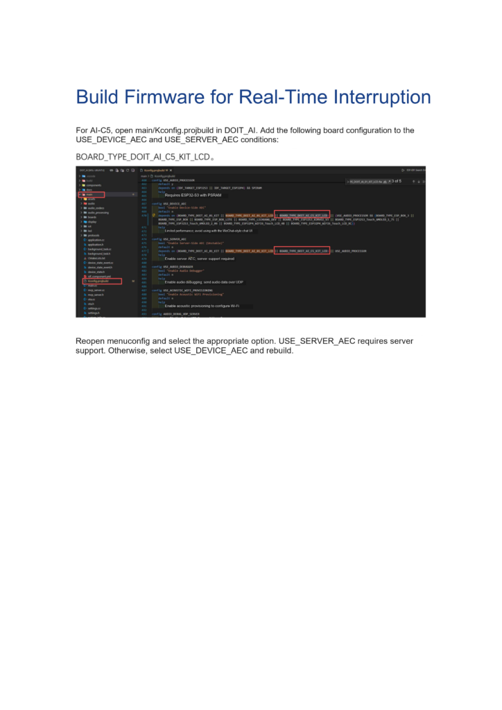 AI-C5 AEC board support conditions in Kconfig.projbuild