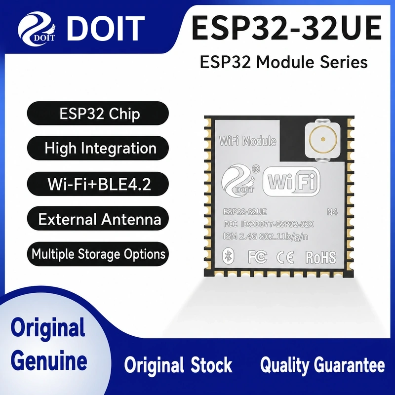 Espressif ESP32 Series ESP32-32UE Module, Dual-Mode Wi-Fi + Bluetooth, Compatible with 32-Series Modules