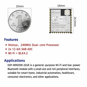 Espressif ESP32 Series ESP32-32UE Module, Dual-Mode Wi-Fi + Bluetooth, Compatible with 32-Series Modules - Image 2