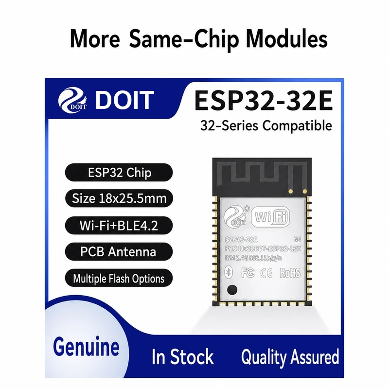 Espressif ESP32 Series ESP32-32UE Module, Dual-Mode Wi-Fi + Bluetooth, Compatible with 32-Series Modules