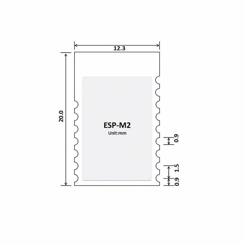 ESP-M2 Serial Wi-Fi Wireless Module, ESP8285, Compatible with ESP8266, FCC/CE/SRRC Certified
