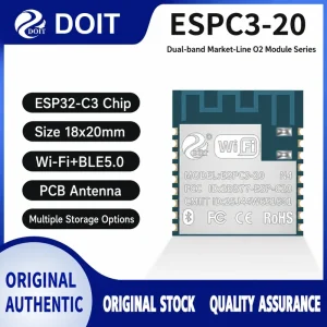 Espressif ESP32-C3 Series ESPC3-20 Module, Wi-Fi + Bluetooth, Compatible with 02-Series Modules - Image 1