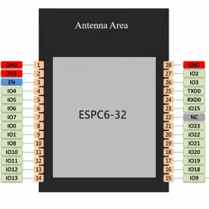 ESPC6-32 Wi-Fi/Bluetooth/Zigbee Module, Compatible with Mainstream C6 Modules - Image 3