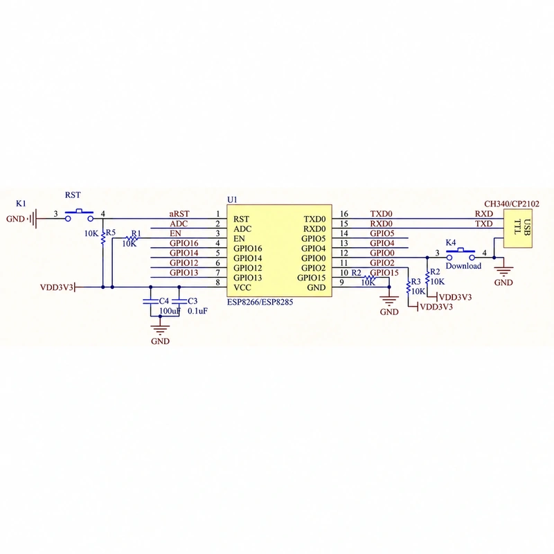 ESP-12F Serial-to-Wi-Fi ESP8266 Wireless Transparent Transmission Module, Industrial Grade, Factory Direct