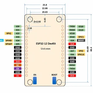 ESPC2-12 ESP8684 ESP32-C2 Development Board with Wi-Fi & Bluetooth - Image 2