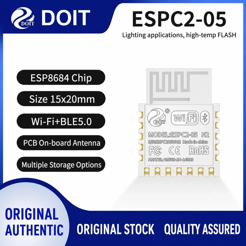 Espressif ESP32-C2 Series ESPC2-05 Module, Wi-Fi + Bluetooth, Compatible with 05-Series Modules