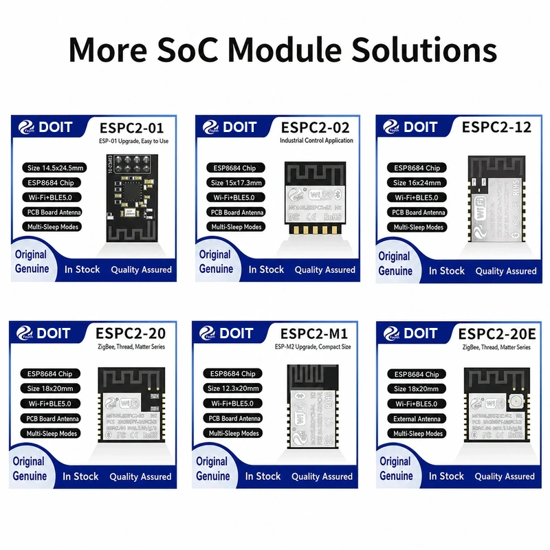 Espressif ESP32-C2 Series ESPC2-05 Module, Wi-Fi + Bluetooth, Compatible with 05-Series Modules