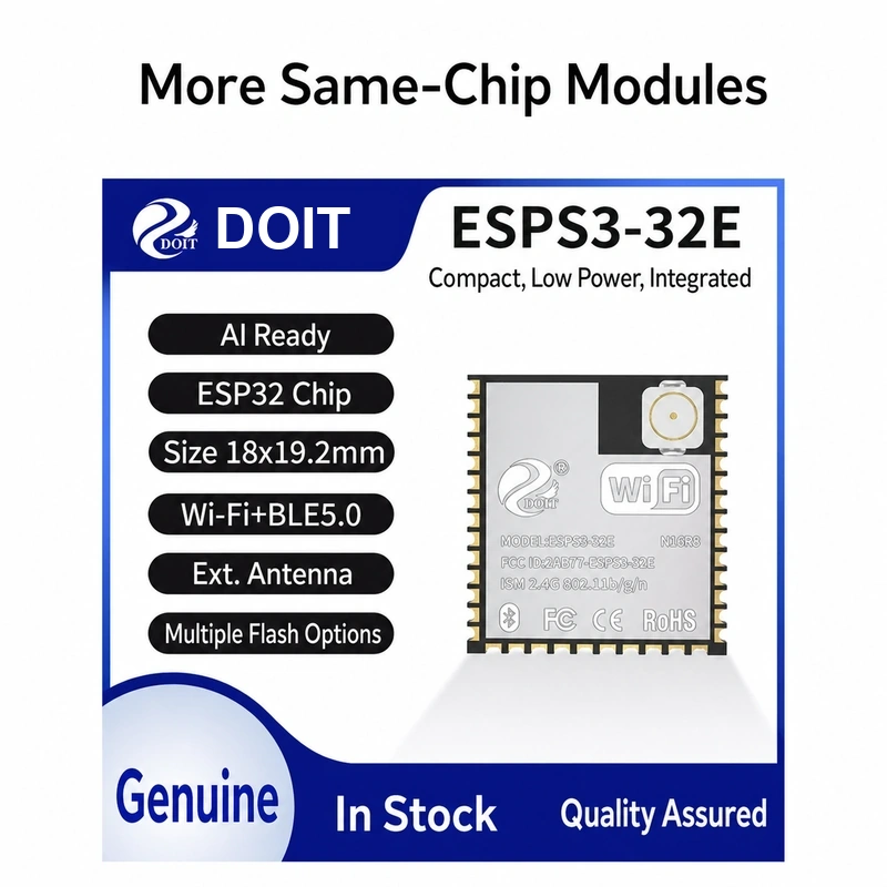 Espressif ESPS3 ESPS3-32-N16R8 Module, 2-in-1 Antenna, Compatible with Mainstream ESP-S3 Modules