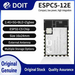 Espressif ESP32-C5 ESPC5-12E Module, Wi-Fi 6 2.4 GHz + 5 GHz + BLE, Compatible with 12-Series Modules