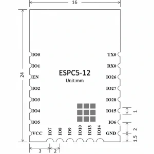 Espressif ESP32-C5 ESPC5-12 Module, Wi-Fi 6 2.4 GHz + 5 GHz + BLE, Compatible with 12-Series Modules - Image 5