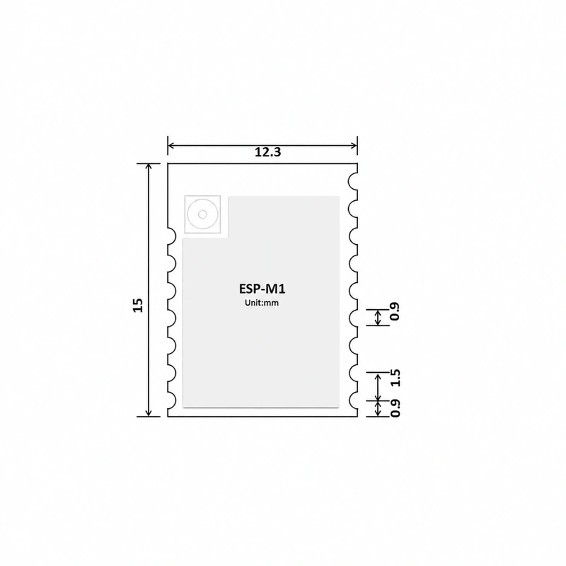 ESP-M1 Wi-Fi Module, Serial Transparent Transmission, ESP8285, Compatible with ESP8266, FCC/CE Certified, Factory Direct