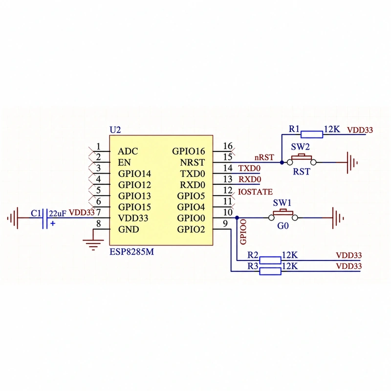 ESP-M1 Wi-Fi Module, Serial Transparent Transmission, ESP8285, Compatible with ESP8266, FCC/CE Certified, Factory Direct