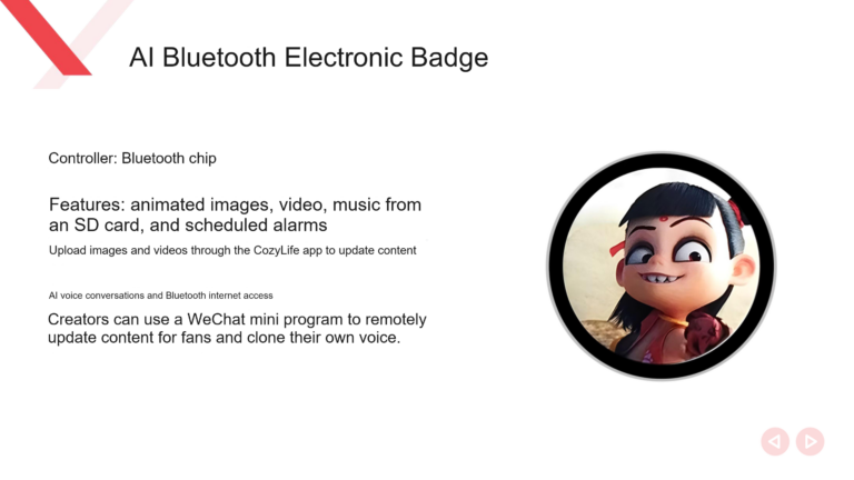 Bluetooth smart electronic badge and its listed features